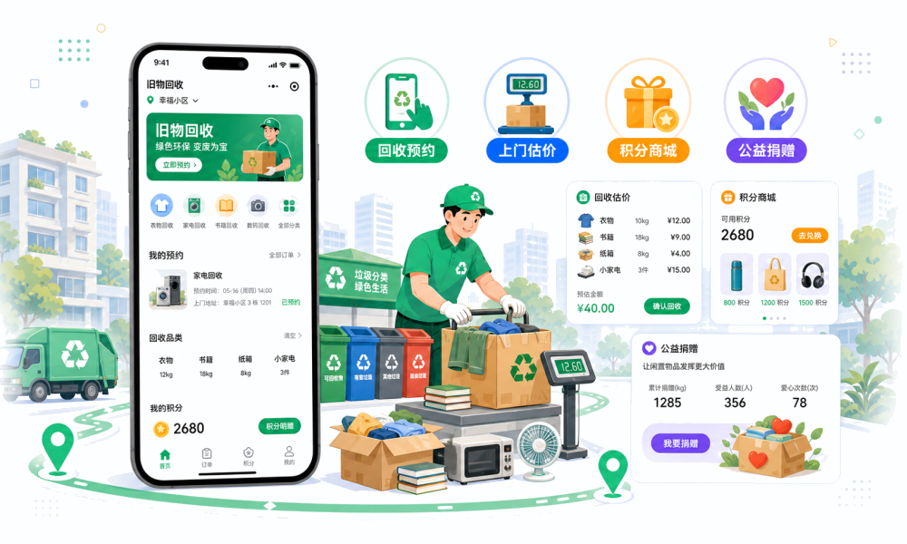 旧物回收小程序系统